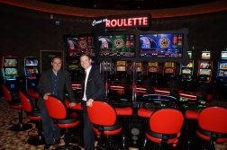 Stefan Bellmann of Merkur Spielbanken Saxony-Anhalt and Torben Kreienbrock of Spirit Gaming at the Grand Opening of Casino Magdeburg